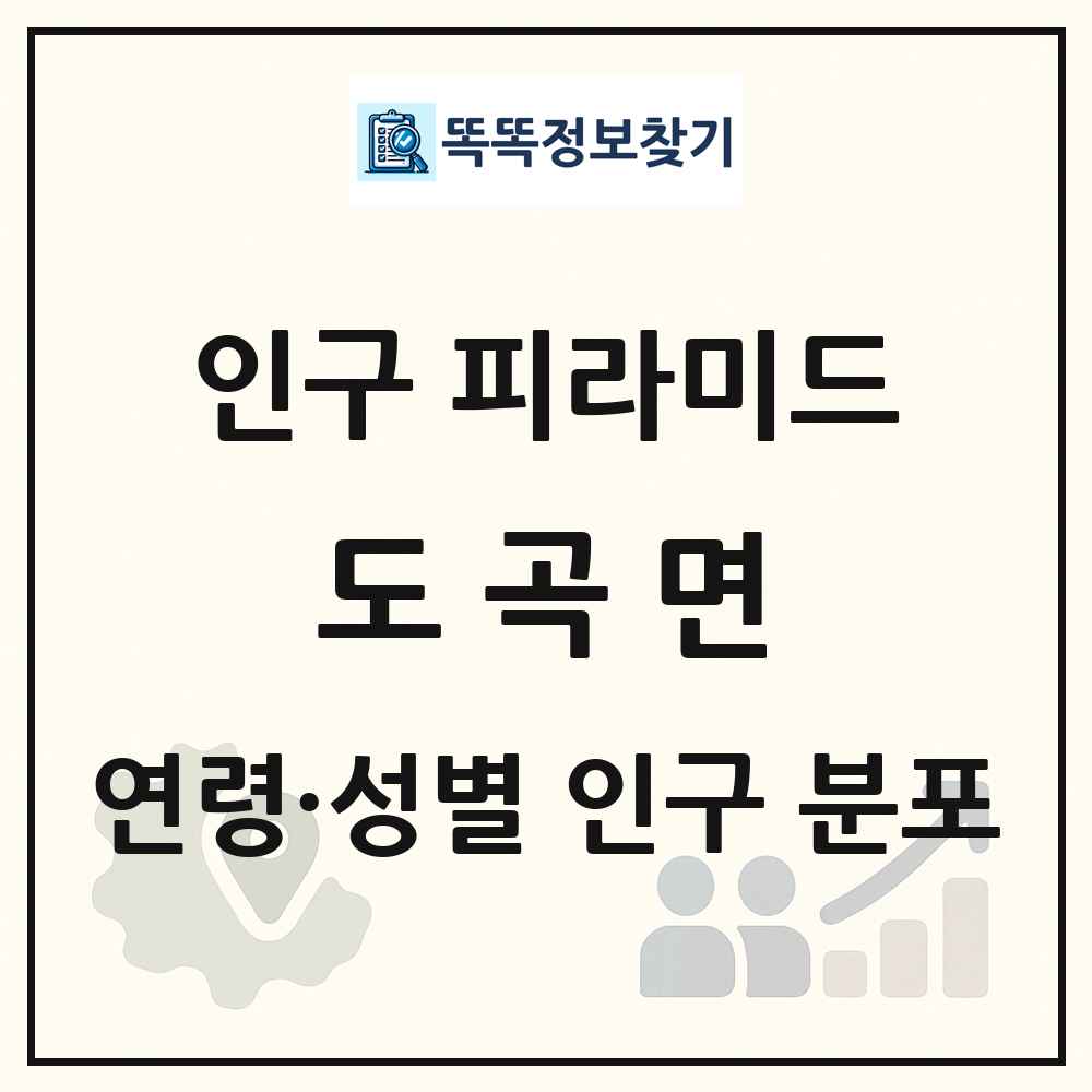 도곡면 인구 피라미드 링크 그림